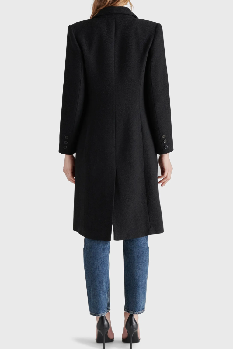 Prisie Longline Coat - Black