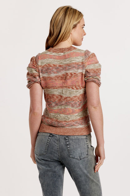 Nahla Puff Sleeve Sweater Terra Stripes
