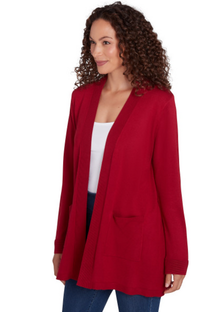 CARDIGAN OPEN FRONT LS