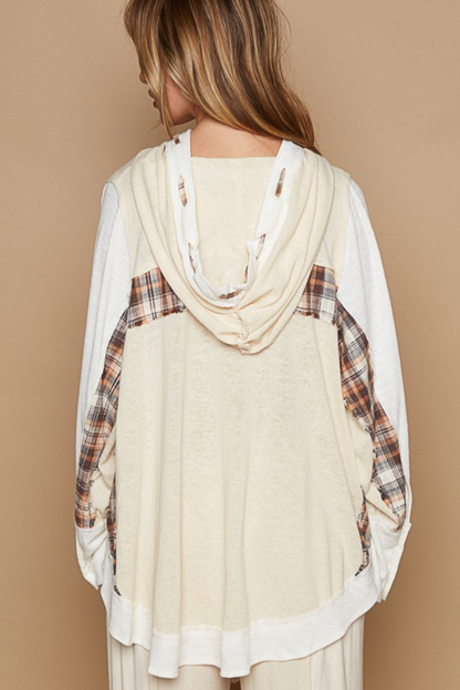 Plaid Hooded Top