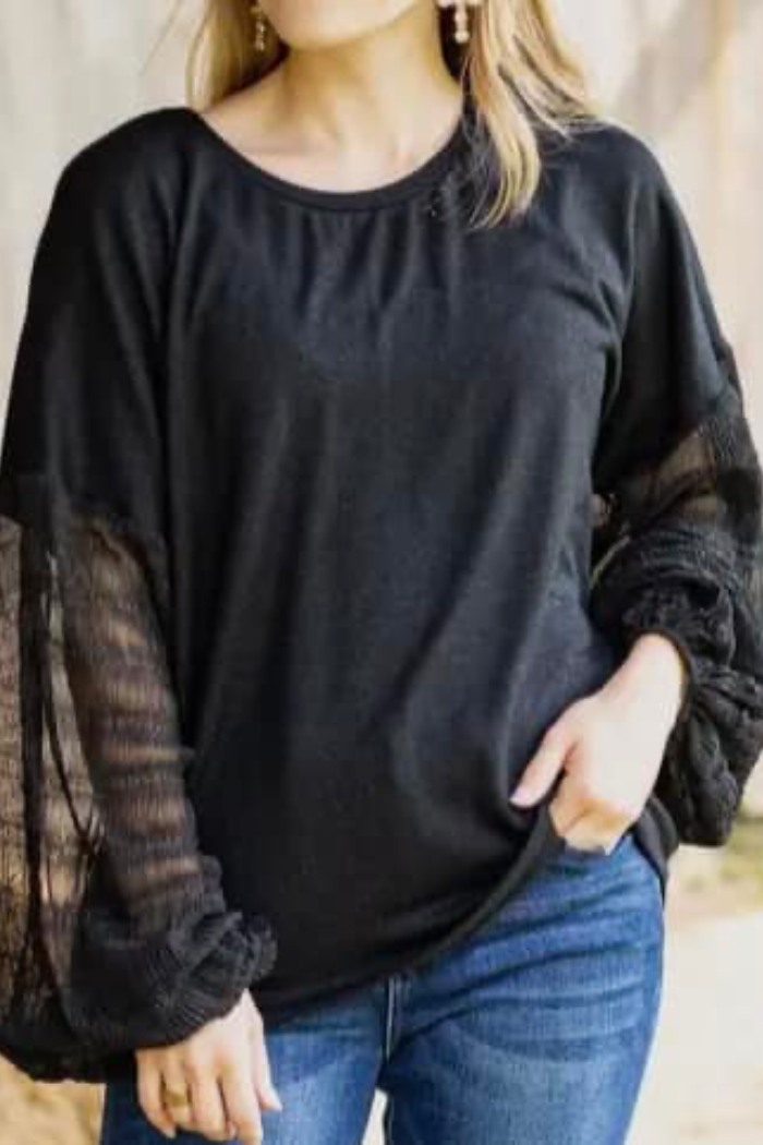 Gauze Sleeve Top