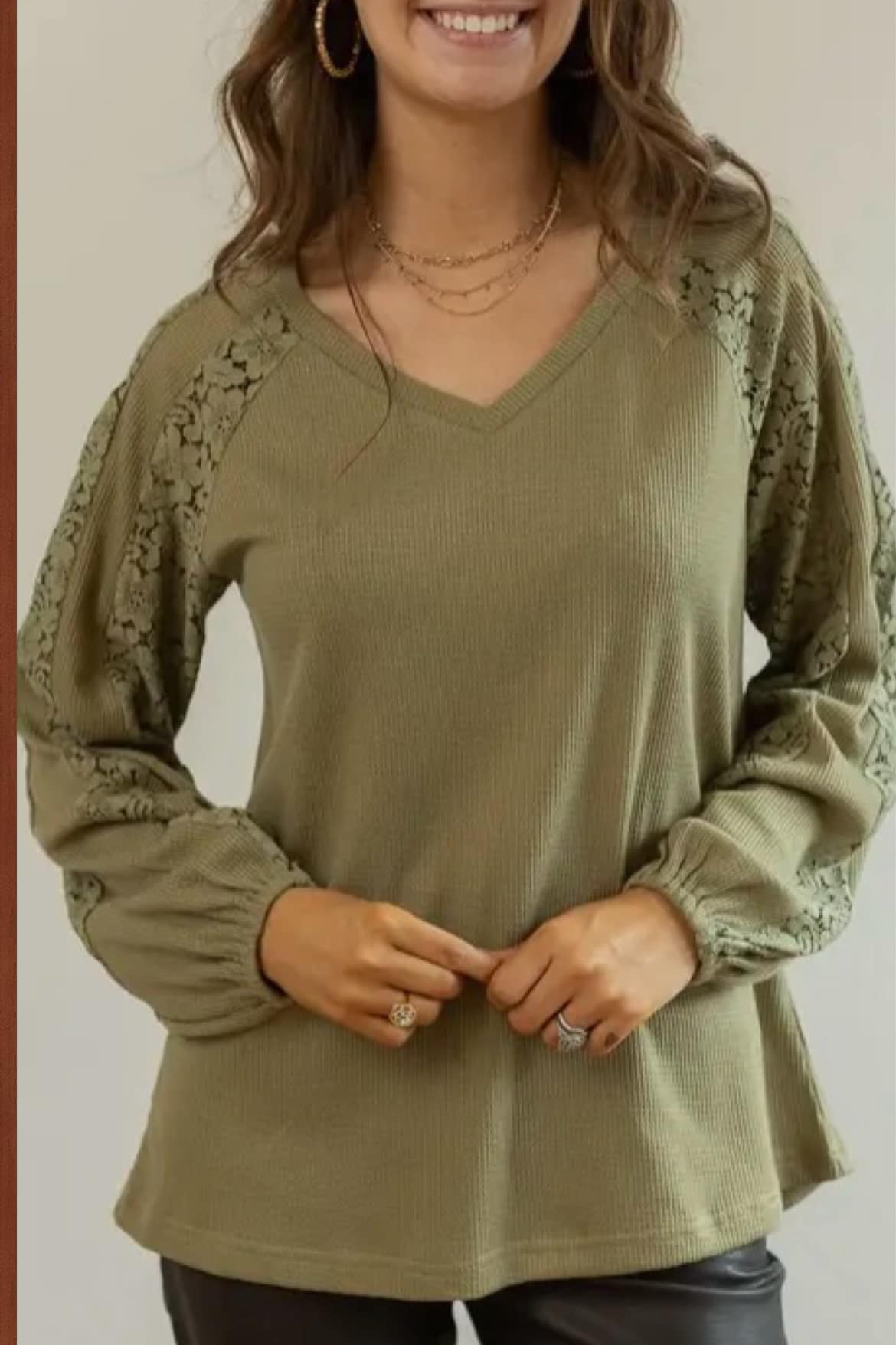 Gauze Long Sleeve Top