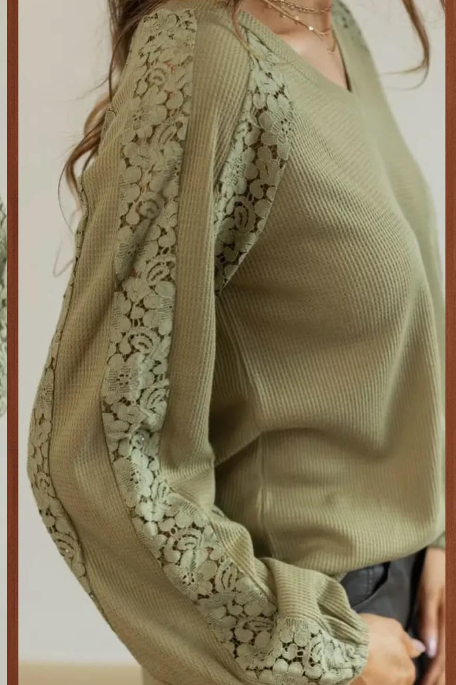 Gauze Long Sleeve Top