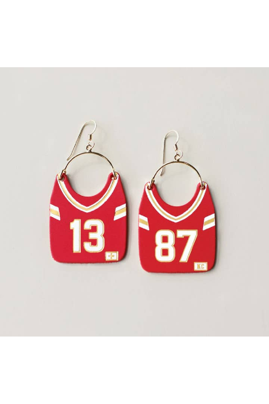 Kansas City Football Jersey Earring #13 & #87