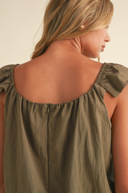 S/L Ruffle Crop Top