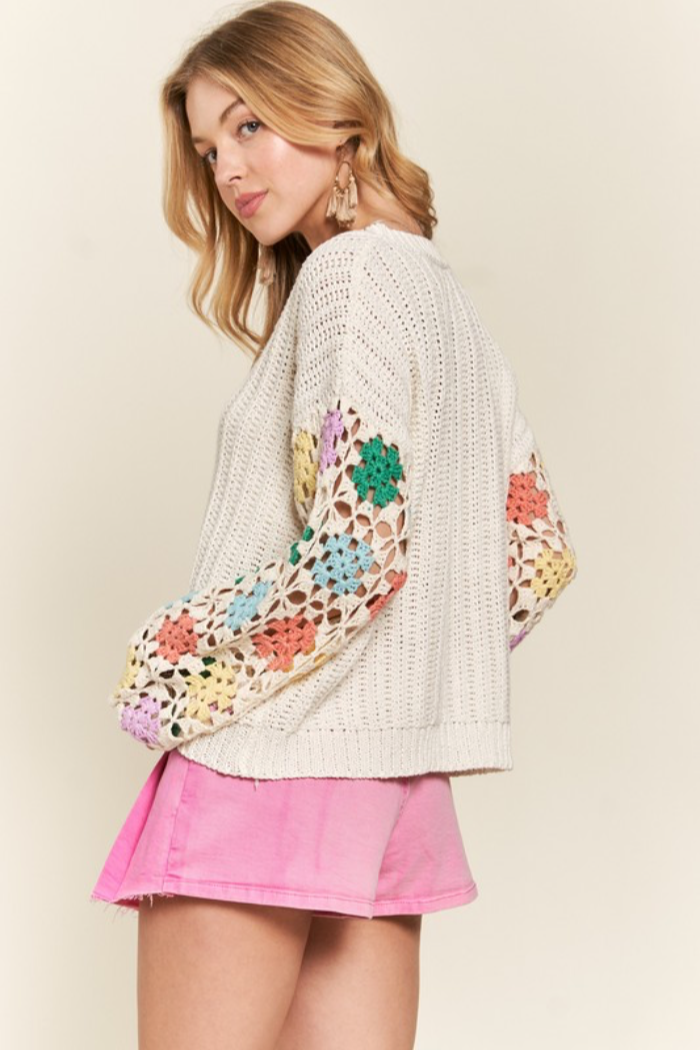 Crochet Sleeve Sweater