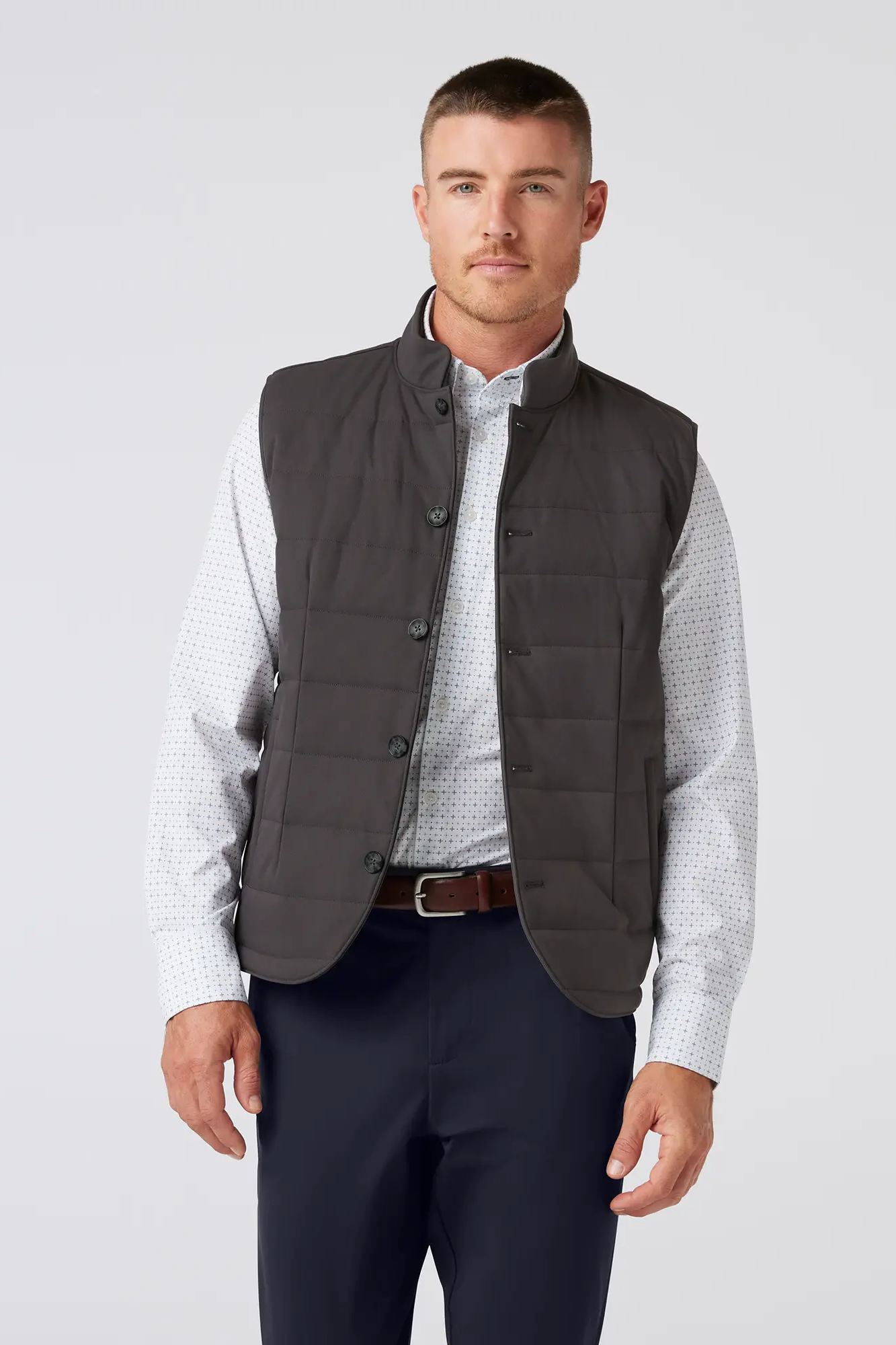 Aspen Vest - Pewter Solid