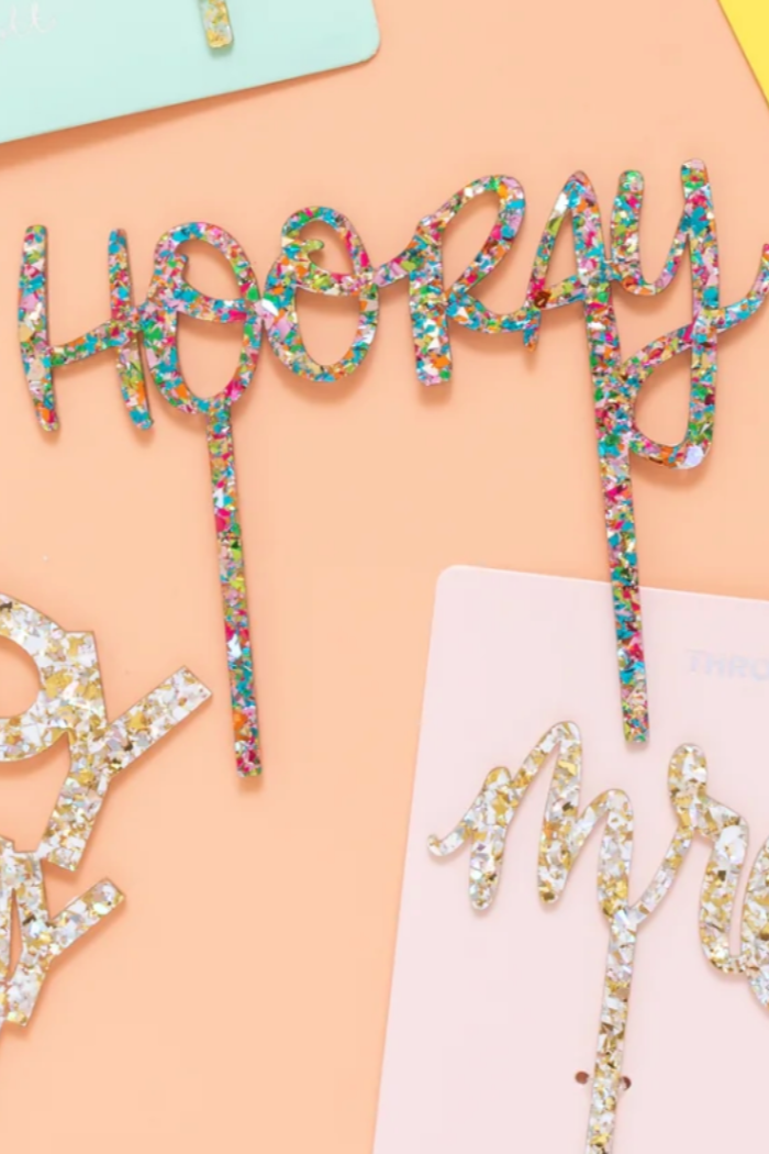 Hooray Cake Topper