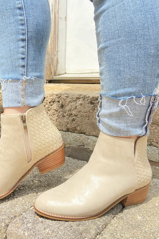 Corky's Half n Half Gold Metallic Bootie