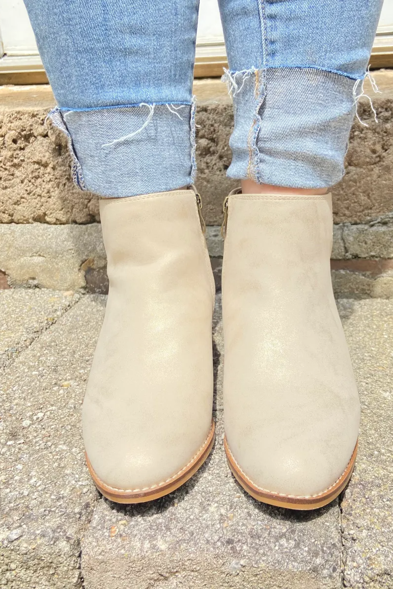 Corky's Half n Half Gold Metallic Bootie