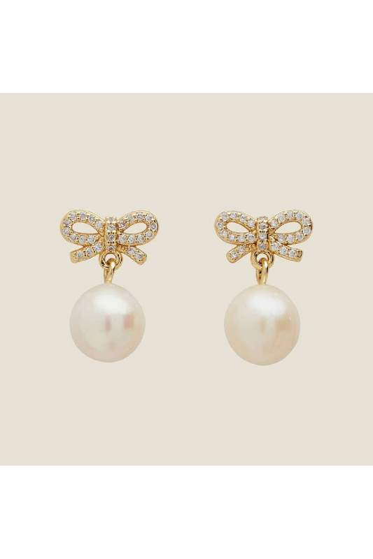 Bow and Pearl Studs