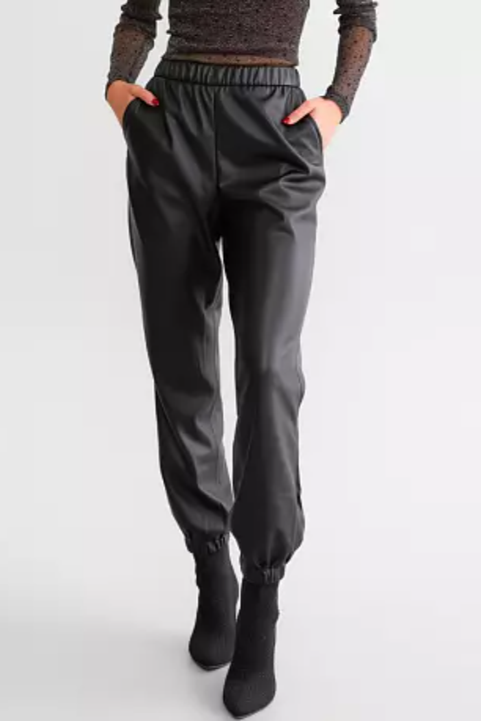 Lenora Faux Leather Jogger