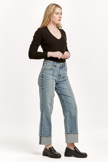 Holly Super High Rise Rolled Cuff Jeans