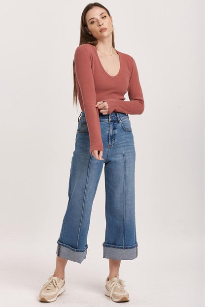 Audrey Super Wide Leg Cropped