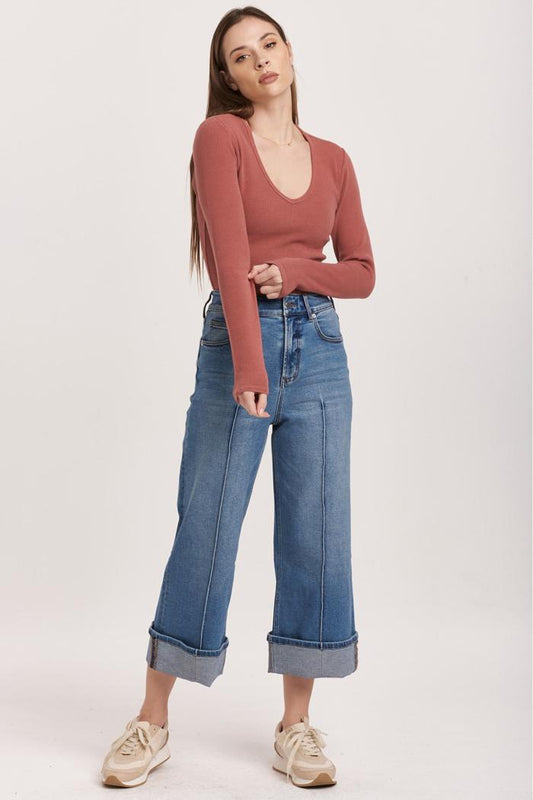 Audrey Super Wide Leg Cropped