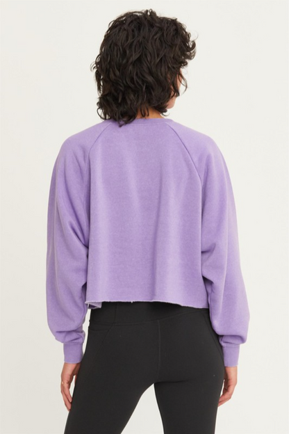 Raw Hem Cropped Sweatshirt