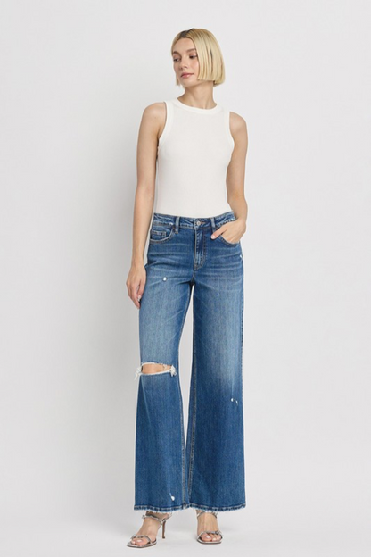 High Rise Wide Leg Jeans