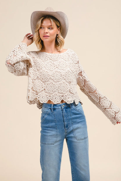 Flower Crochet Crop Top