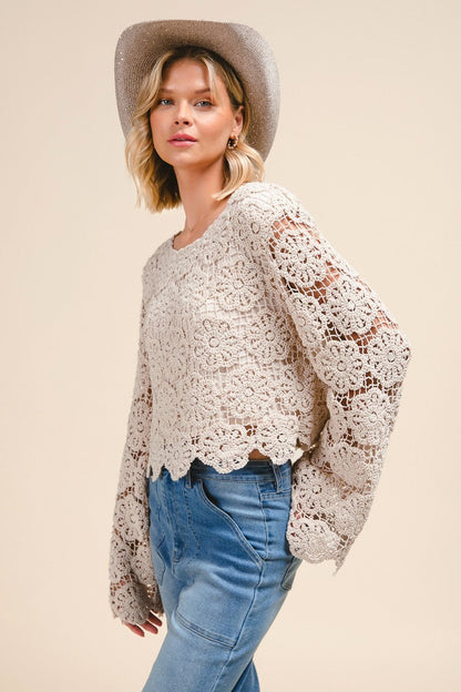 Flower Crochet Crop Top