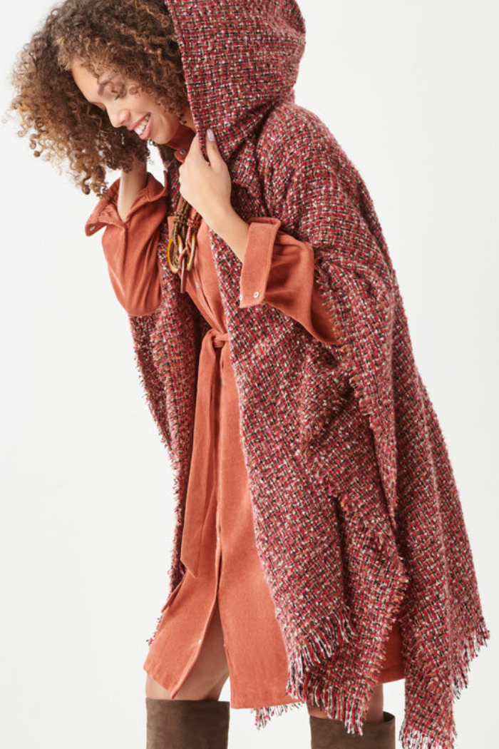 Tweed Kimono Cape