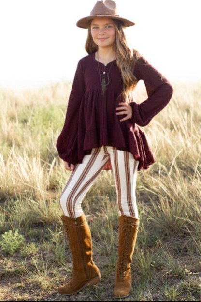 Girl's Victoria Legging in Stripe
