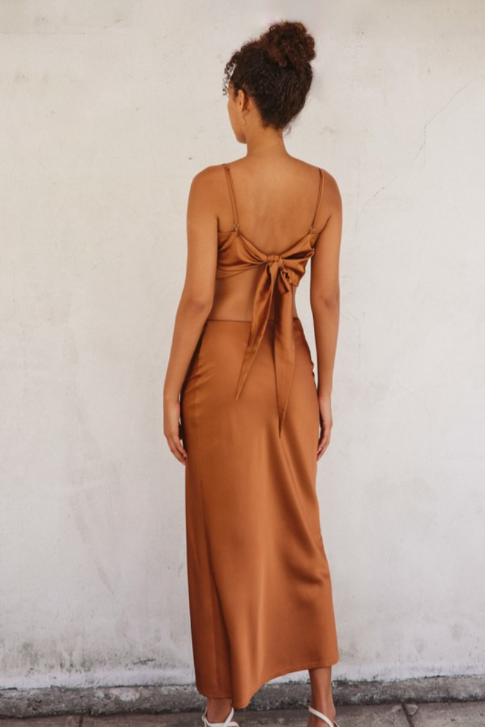 Satin Midi Skirt