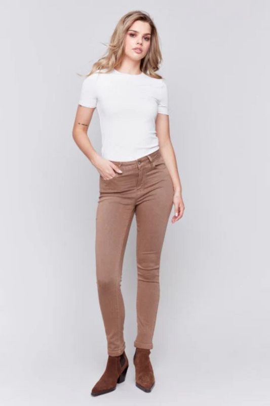 Cuffed Slim Leg Jean Truffle