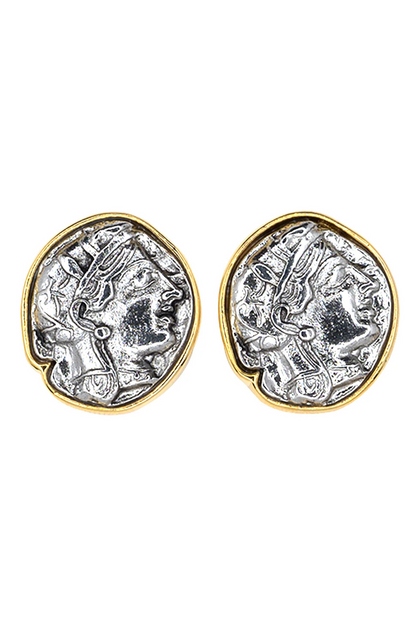Large Coin Clip Earrings