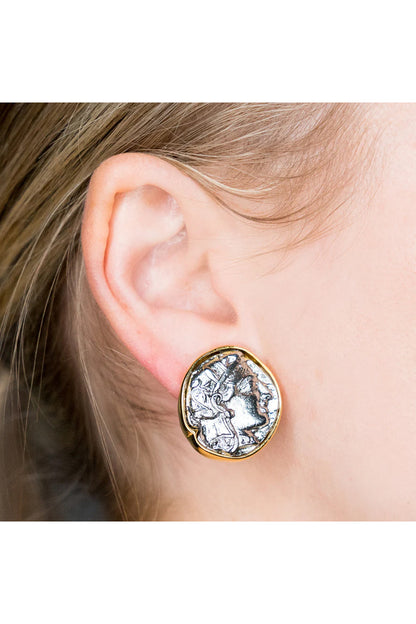 Large Coin Clip Earrings