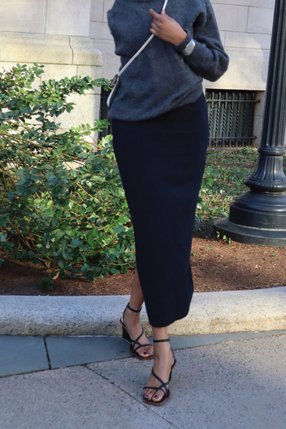 Gemini Wedges - Black Leather