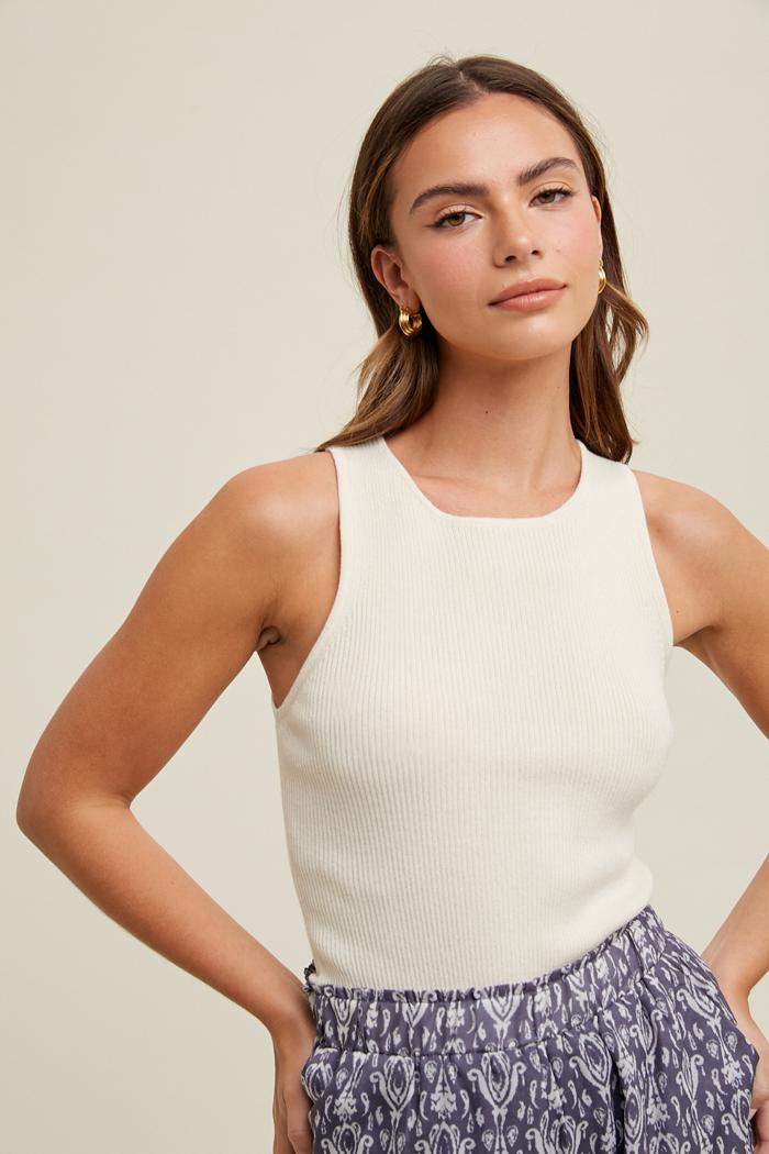 Ribbed Knit Sweater Tank