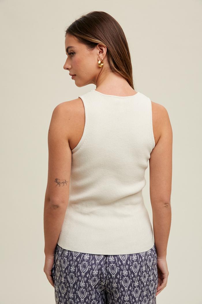 Ribbed Knit Sweater Tank