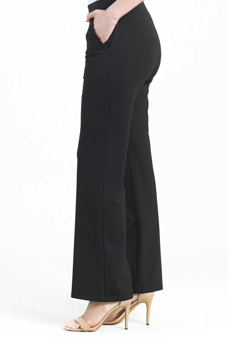 Ponte Knit Loose Leg Pocket Pant