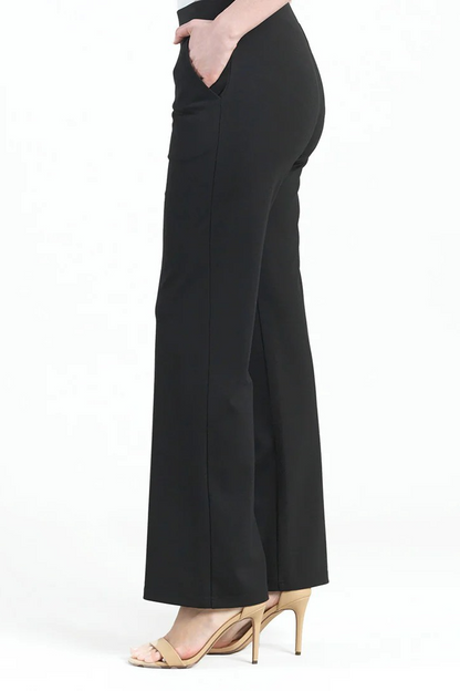 Ponte Knit Loose Leg Pocket Pant