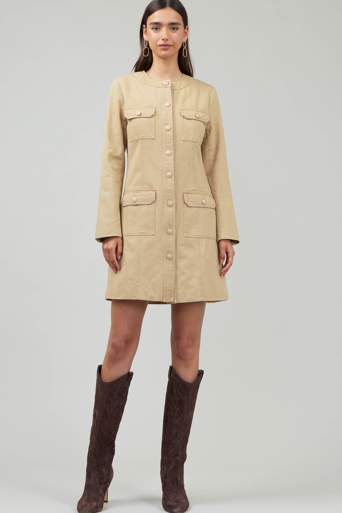 Pocket Button Down Dress