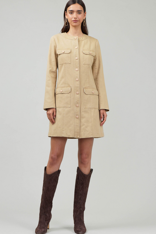 Pocket Button Down Dress