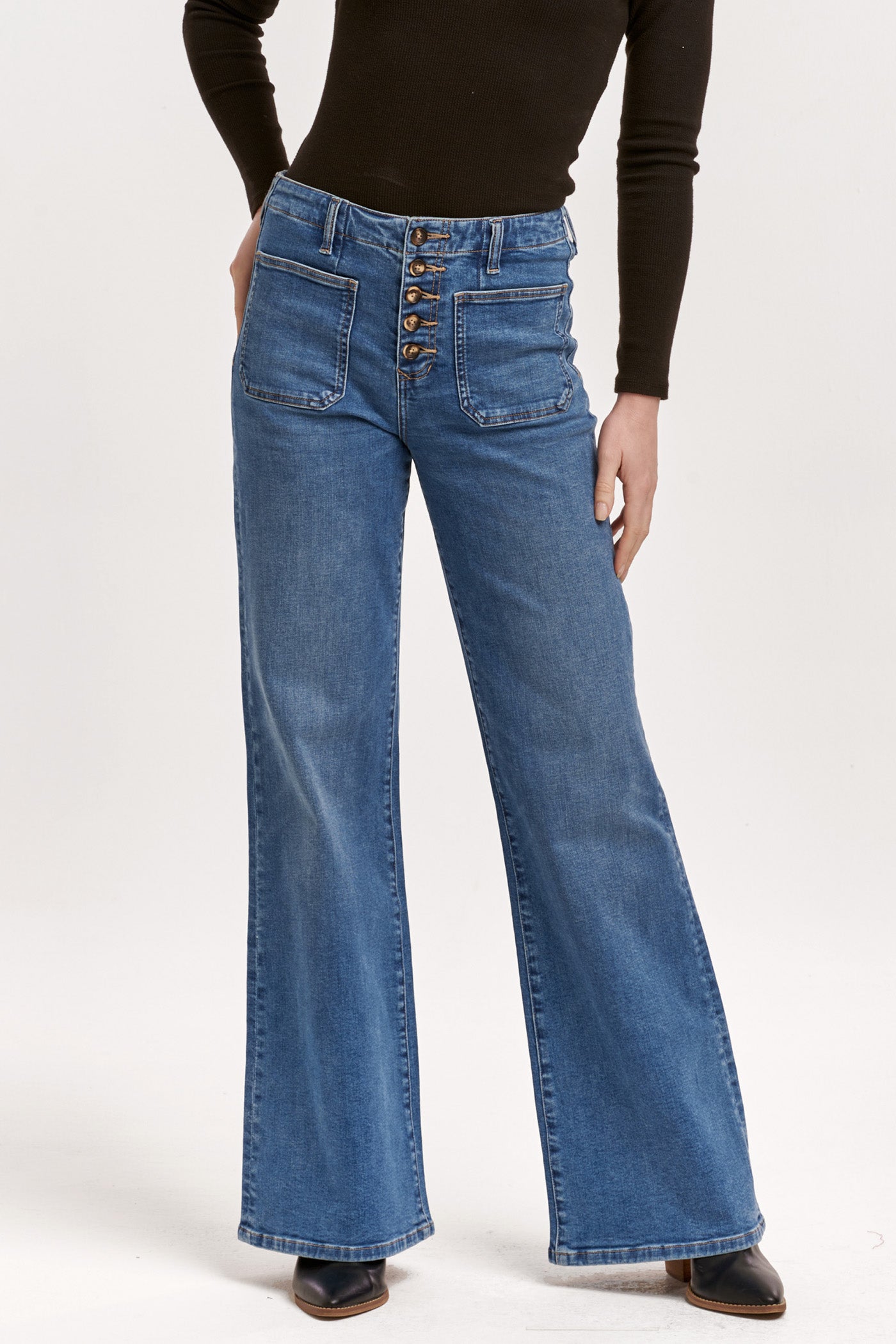 James Super High Rise Wide Leg Jean