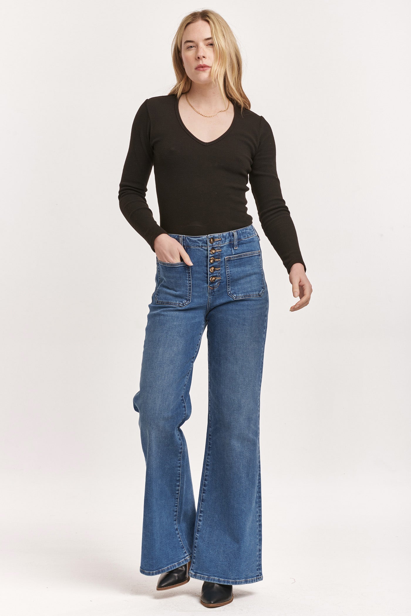 James Super High Rise Wide Leg Jean