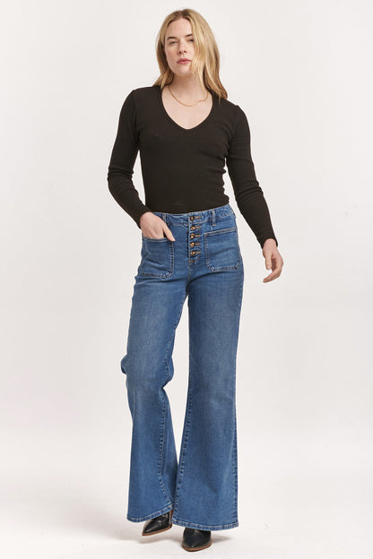 James Super High Rise Wide Leg Jean
