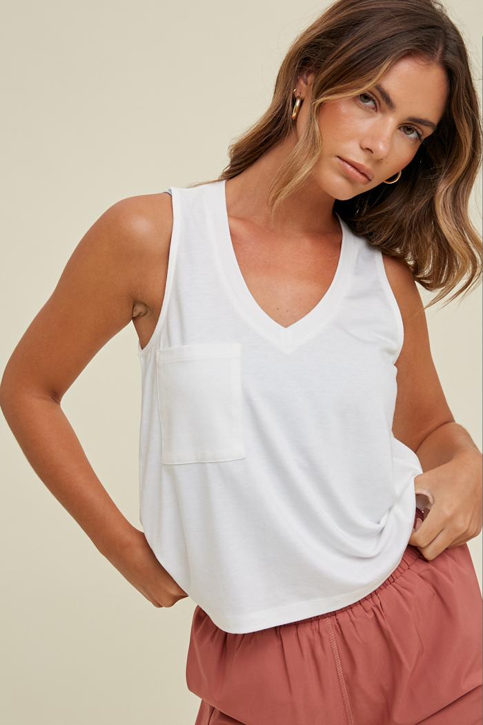 Slub Knit Relaxed Crop Tank