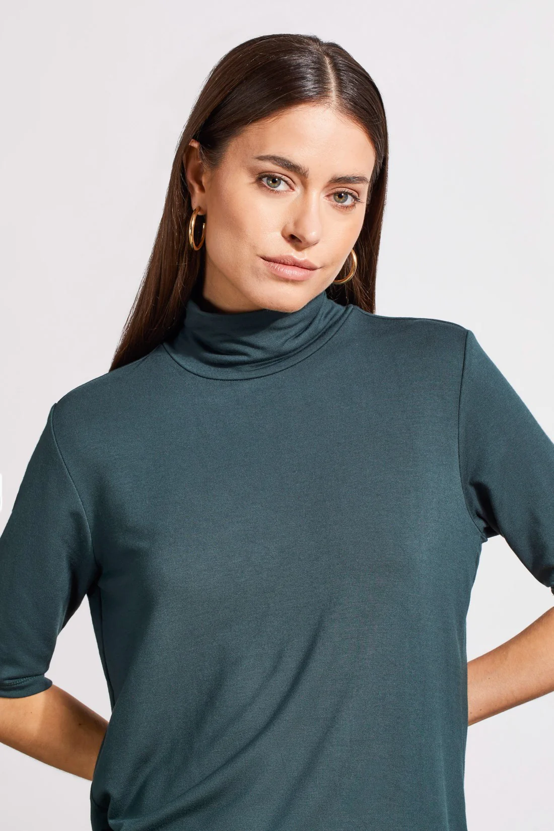 FRENCH TERRY ELBOW SLEEVE TOP