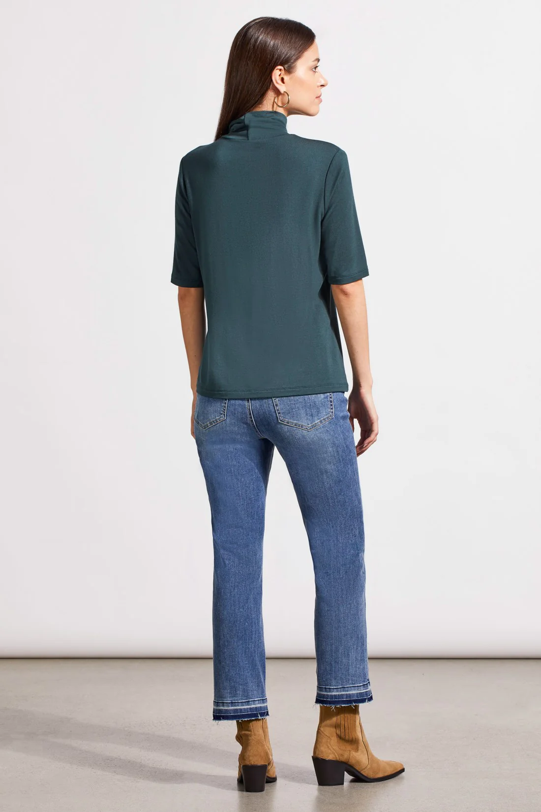 FRENCH TERRY ELBOW SLEEVE TOP