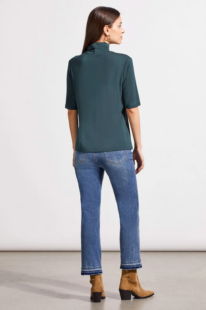 FRENCH TERRY ELBOW SLEEVE TOP