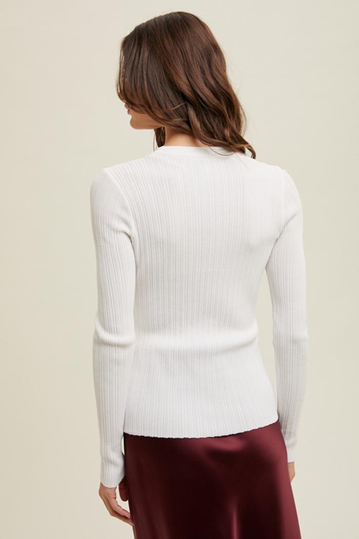 Ribbed Fitted Knit Top