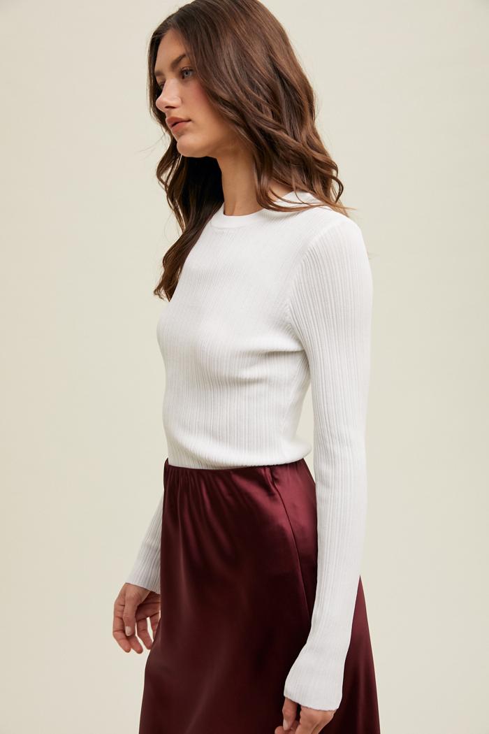 Ribbed Fitted Knit Top