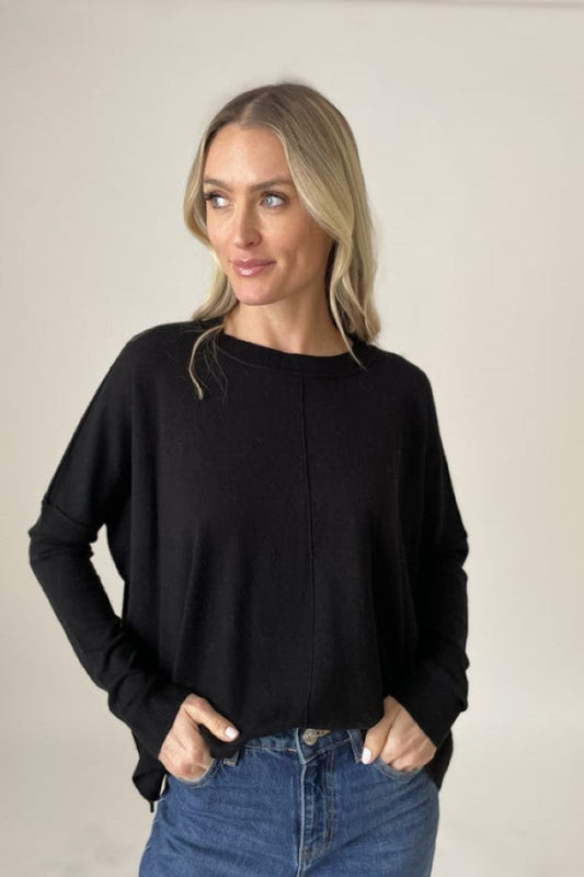 Crew Neck Center Seam Sweater | Devon
