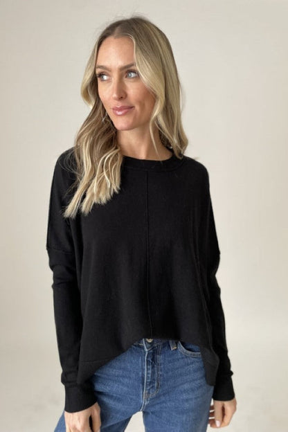 Crew Neck Center Seam Sweater | Devon