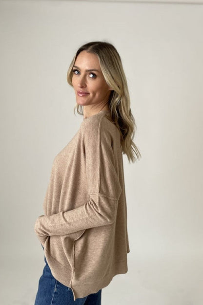Crew Neck Center Seam Sweater | Devon