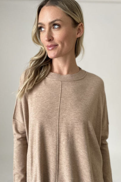 Crew Neck Center Seam Sweater | Devon
