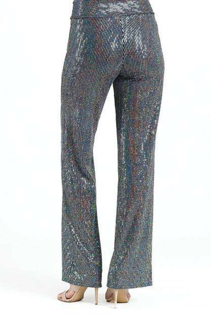 Shimmer Stripe Straight Leg Pant